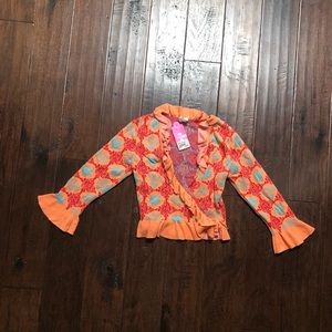 Italian made Girls Wrap Cardigan